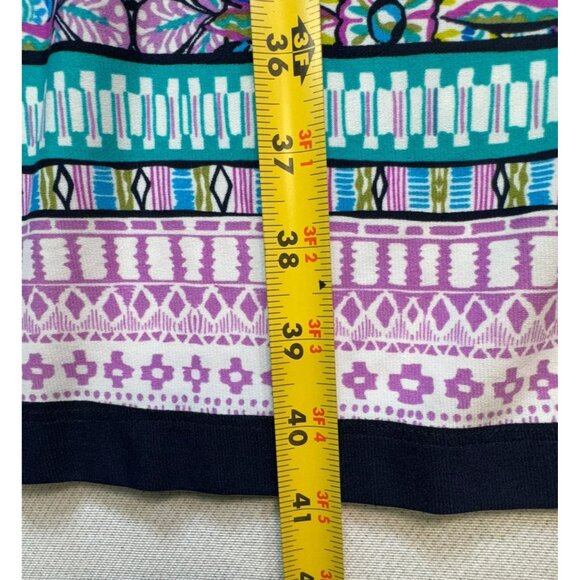 Liz Claiborne Womens Shift Dress Size 12 Multicolor Floral Short-Sleeve Boho - Picture 7 of 13